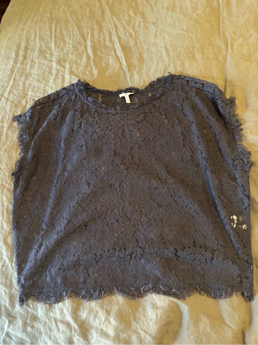 Joie lace top in Caviar